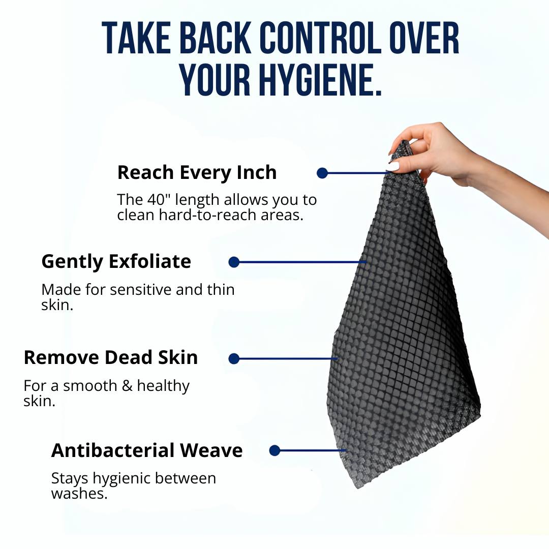 Toshi™ Antibacterial Exfoliating Shower Towel