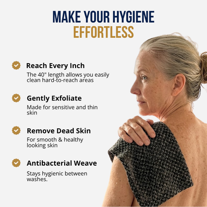 Toshi™ Antibacterial Exfoliating Shower Towel