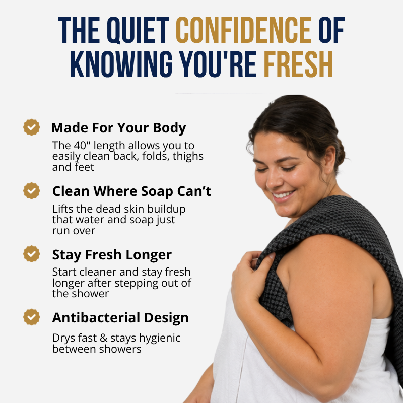 Toshi™ Antibacterial Exfoliating Shower Towel